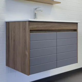 Тумба с раковиной Comforty Кемер 00-00017883 75 см Антрацит