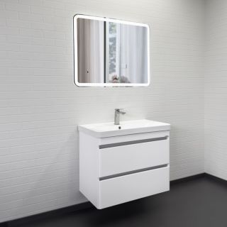 Тумба-умывальник Comforty подвесная Валдай-80П2 белая матовая с раковиной Comforty 4480