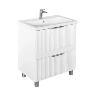 Тумба-умывальник Comforty Лиссабон 95 дуб темный с черной столешницей c раковиной Comforty 9111, левая