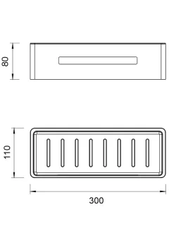 Полка WHITECROSS Ergo ER2280BL черная