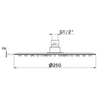 Верхний душ Kerama Marazzi Eterna 29392XKM.50.050 сталь
