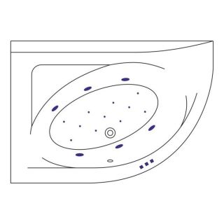 Гидромассажная ванна WHITECROSS Aquarella 0108.170110.100.RELAX.BR левая 170x110 см Relax бронза