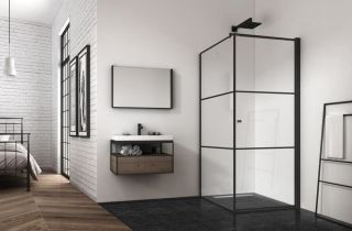 Душевой уголок Berges Dark R 90x90см чёрный матовый 061020R