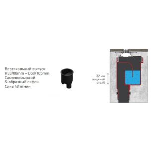 Душевой лоток Berges Wasserhaus Super Slim 091055 100 см с вертикальным сифоном