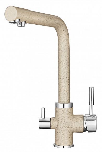 Смеситель для кухни Granula 2015 Пирит+АКС-002  Пирит