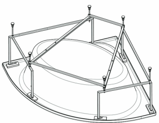 Santek Карибы 140х140 симметричная белая 1WH111982