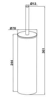 Ёршик для унитаза Swedbe Attribut 9800B чёрный