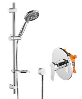 Душевой комплект Swedbe Platta 5528G1 хром/серый