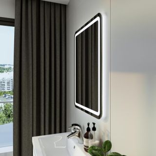 Зеркало с подсветкой Бриклаер Эстель-1 4627125414213 60 см кнопочный выключатель