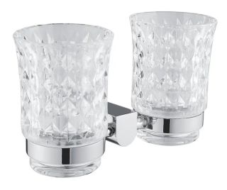 Стакан двойной для ванной комнаты Rose RG1722 хром