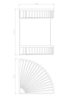 Полка для ванной 2-х ярусная Wonzon & Woghand WW-4128 хром