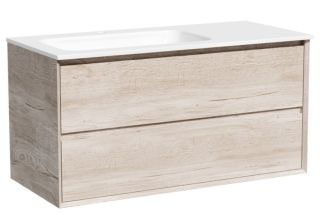 Подвесная тумба под раковину Sancos Marmi 2.0 MR2.0100LEG левая 99см дуб галифакс натуральный