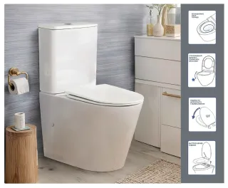 Унитаз напольный Ceruttispa Piers Tornado CT10560 безободковый со смывом торнадо белый