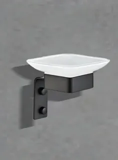 Мыльница стеклянная с держателем Boch Mann BM10662 чёрный