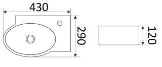 Раковина-чаша CeramaLux 9100L белая 43 см