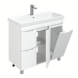 Напольная тумба Onika Айленд 109030 с корзиной 90см белый