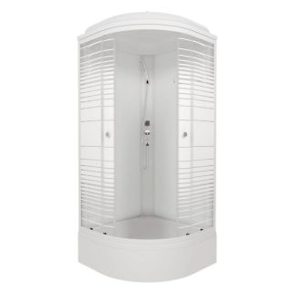 Душевая кабина Triton Стандарт-Полосы Щ0000061824 100x100 см профиль белый стекло с узором