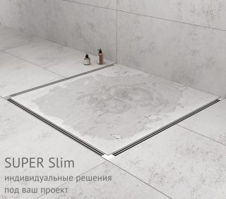 Душевой лоток Berges Super Slim 091177 40см хром глянец