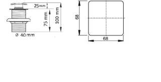 Донный клапан CeramaLux RD006 для раковины