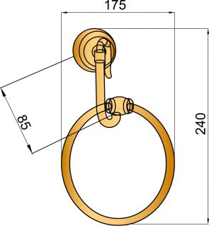 Держатель для туалетной бумаги Bronze de Luxe 10605, хром