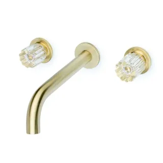 Встраиваемый смеситель для раковины Boheme Elegante 152-2-MG-EL золото матовое