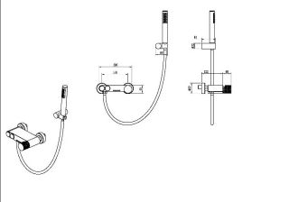 Смеситель для ванны и душа Boheme Stick Touch 123-BRB.2 брашированная бронза