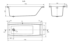 Панель фронтальная для акриловой ванны Santek Санторини XL 170х70 1WH302489