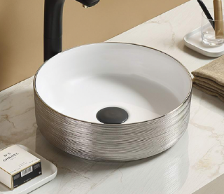 Раковина CeramaLux C1054-1 бело-серая 36.5 см