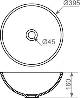 Раковина Montebianco Nemi 11102 40см белый