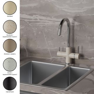 Смеситель для кухни Paini Cox 7890643CR3V11L2KM с подводом для фильтра ultrawhite