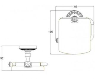 Бумагодержатель Zorg Antic AZR 08 BR  бронза