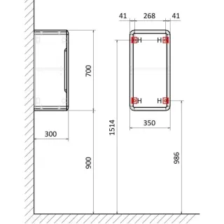 Шкаф ArtMax Genova AM-Genova-700-1A-SO-LN 70 см бетон лофт натуральный