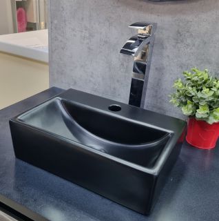 Раковина-чаша CeramaLux 9135-1MB черная 36 см
