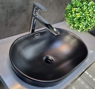 Раковина  CeramaLux 5006CMB черная 60 см