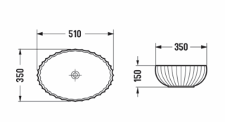 Раковина  CeramaLux GL49A графит 51 см
