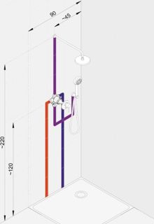 Душевой комплект Kludi Bozz 7в1 386300576 хром