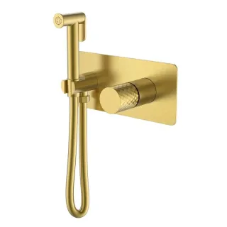 Гигиенический душ со смесителем Boheme Stick Diamond 127-MG золото матовое