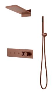 Душевой комплект Boheme Fusion 131-BRB с термостатом брашированная бронза