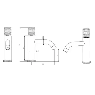 Смеситель для раковины Boheme Stick Linea 121-CB.3 брашированная медь
