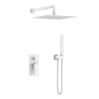 Душевой комплект Boheme Qubic 474-3-MW белый матовый