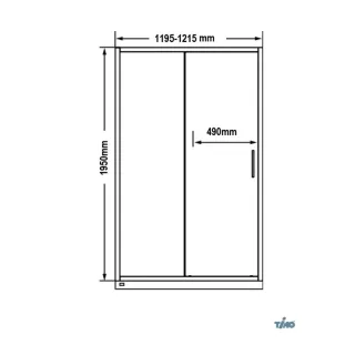 Душевая дверь в нишу Timo T02 120 см чёрный