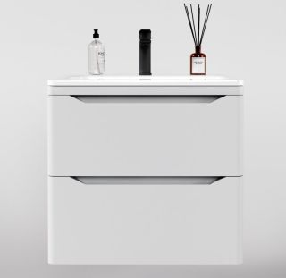 Тумба под раковину Style Line Марелла 60 Люкс Plus СС-00002404 белый матовый