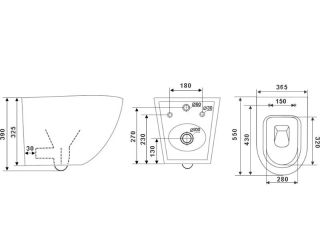 Унитаз подвесной Timo Risto TK-603 безободковый белый