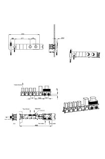 Встраиваемый смеситель для душа Boheme Zodiac Thermo 133-SYS-CR с термостатом хром