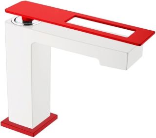 Смеситель для раковины Boheme Q белый/красный 141-WR