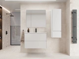 Тумба под раковину подвесная Style Line Лима ЛС-00002354 80 см белый матовый