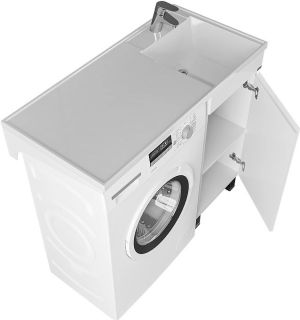 Тумба под раковину для стиральной машины СанТа Марс 700221 38см белый