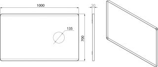 Зеркало Armadi Art Vallessi с увеличением и подсветкой 100см 541/2