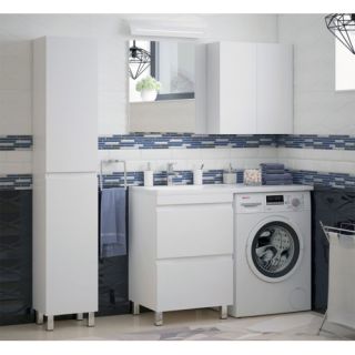 Тумба под раковину для стиральной машины Corozo Альтаир 120 белый SD-00000500