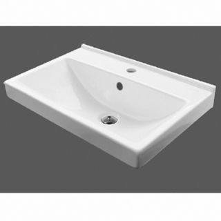 Comforty Тумба-умывальник "Никосия-60Н" дуб белый с раковиной Fest 60 F01